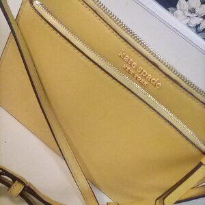 Yellow Kate Spade Cross body Purse